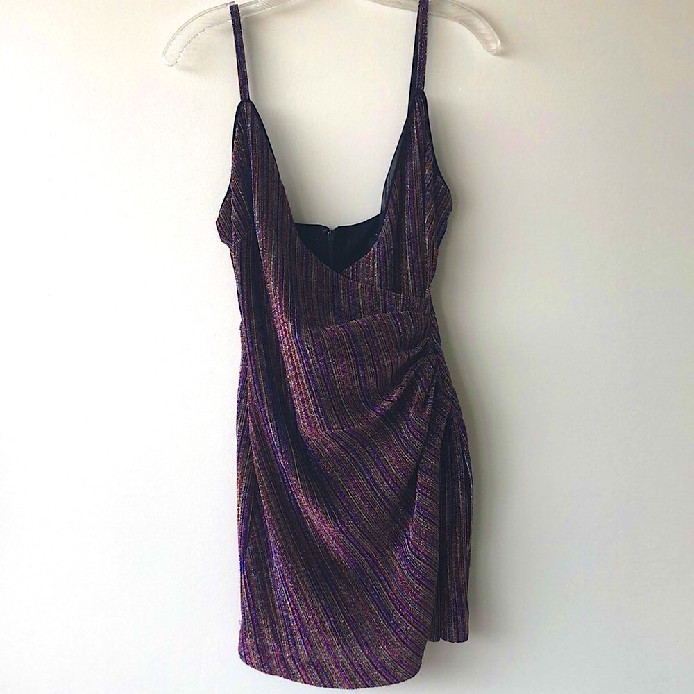 NBD mini dress sparkly, metallic, shimmery